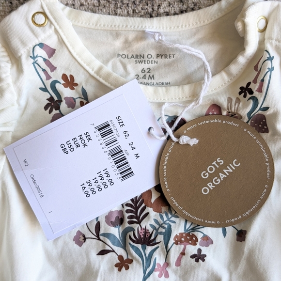 Bundle European Organic Cotton Bodysuits Animal Print Fox Rabbit Hedgehog Pigeon - Picture 13 of 13